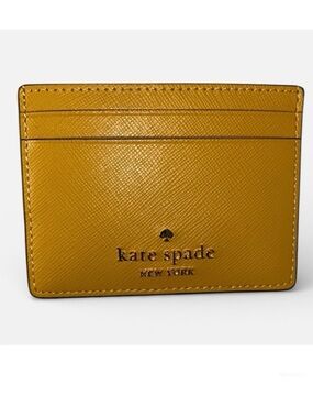 Kate Spade Daffodi Madison Saffiano Leather Slim Small Card Holder